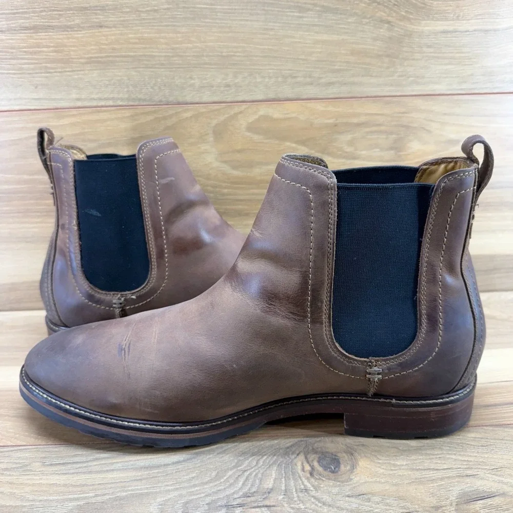 Cole Haan Warner Grand Chelsea Boots Mens 11 M Brown Leather Business Casual